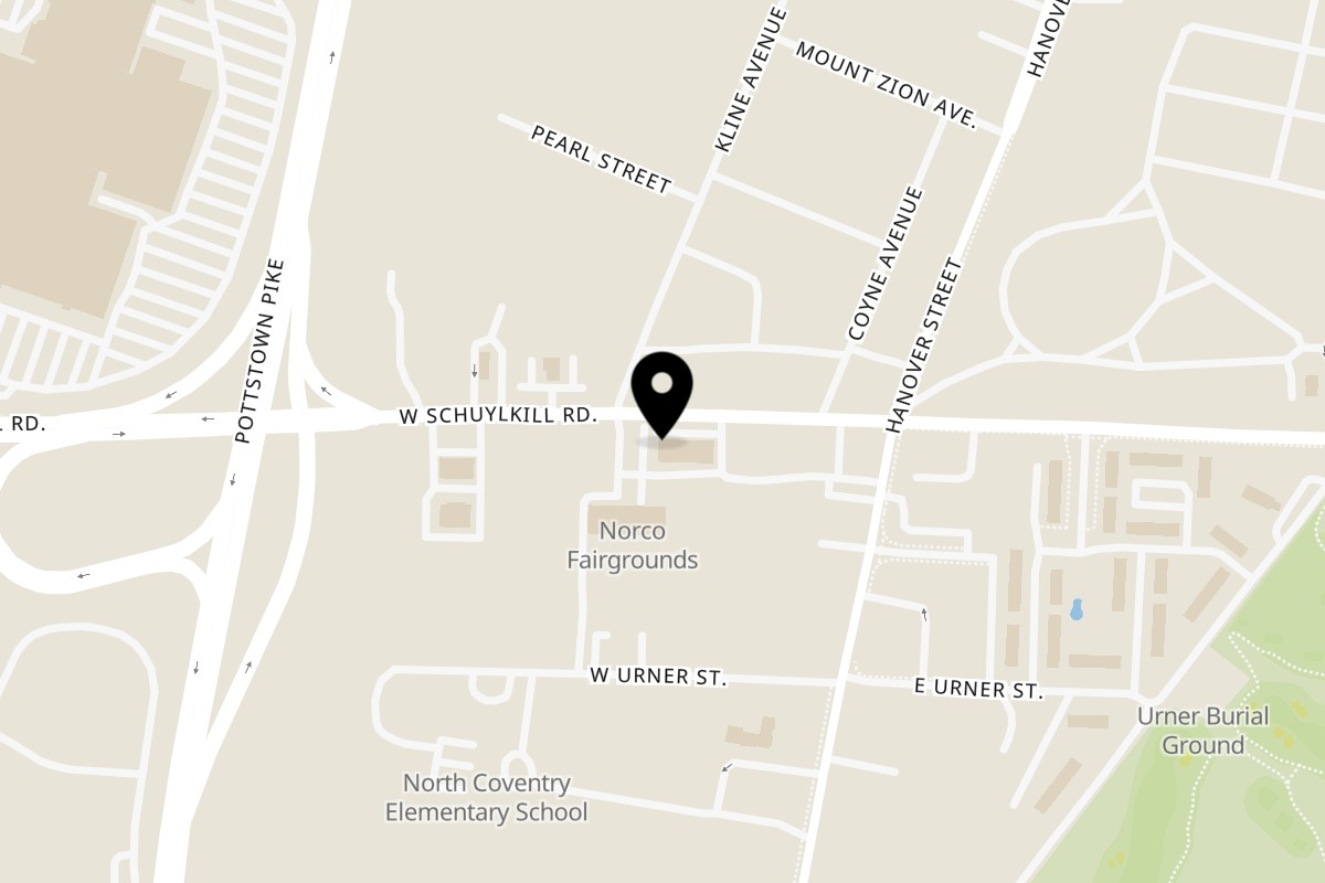 Map showing the location of Amore Pizza and Pasta on 100 W Schuylkill Rd suite 5 in Pottstown